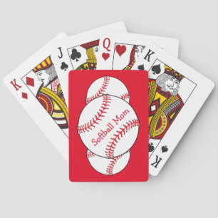 Cartes de jeu de maman du base-ball