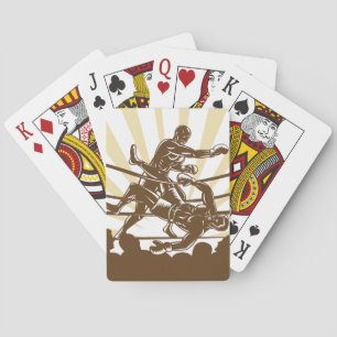 Cartes de jeu de match de boxe