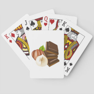 Cartes de jeu de morceaux de chocolat