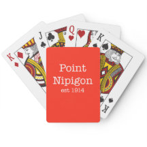 Cartes de jeu de Nipigon rouges