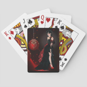 Cartes de jeu de Noël foncé