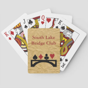 Cartes de jeu de papier froissées de pont de