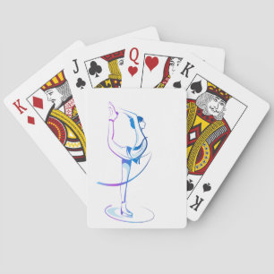 Cartes de jeu de patinage artistique de femme