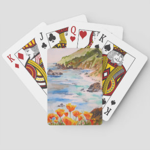Cartes de jeu de pavots de Californie