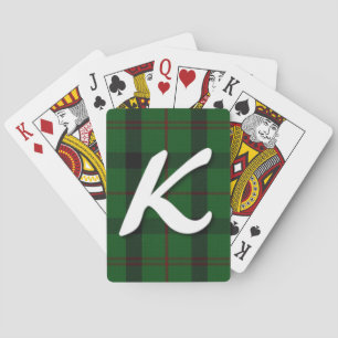 Cartes de jeu de plaid de tartan de clan de