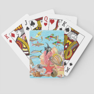 Cartes de jeu de poissons