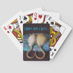 Cartes de jeu de rat - je ne donne pas un rat…