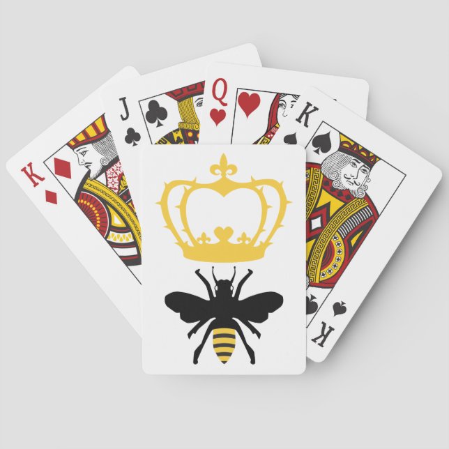 Cartes de jeu de reine des abeilles (dos)