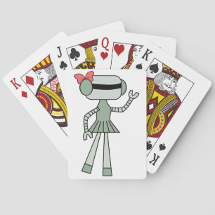 Cartes de jeu de robot de fille