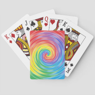 Cartes de jeu de rotation d'arc-en-ciel
