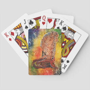 Cartes de jeu de seiches d'arc-en-ciel