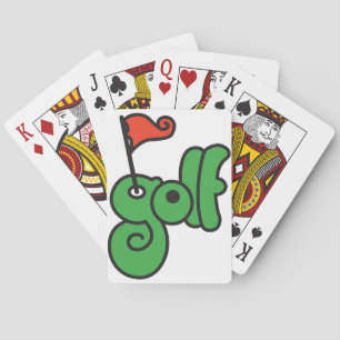 Cartes de jeu de signe de golf