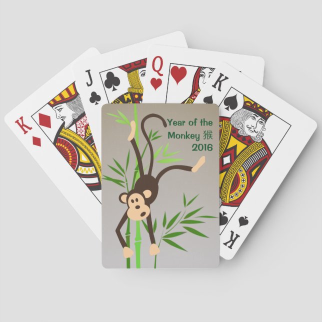 Cartes de jeu de singe de zodiaque (dos)