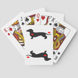 Cartes de jeu de teckel d'amoureux