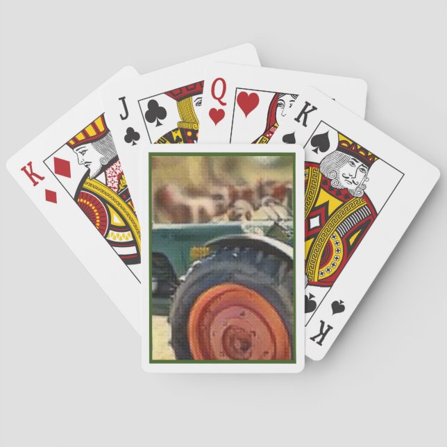 Cartes de jeu de tracteur antique (dos)