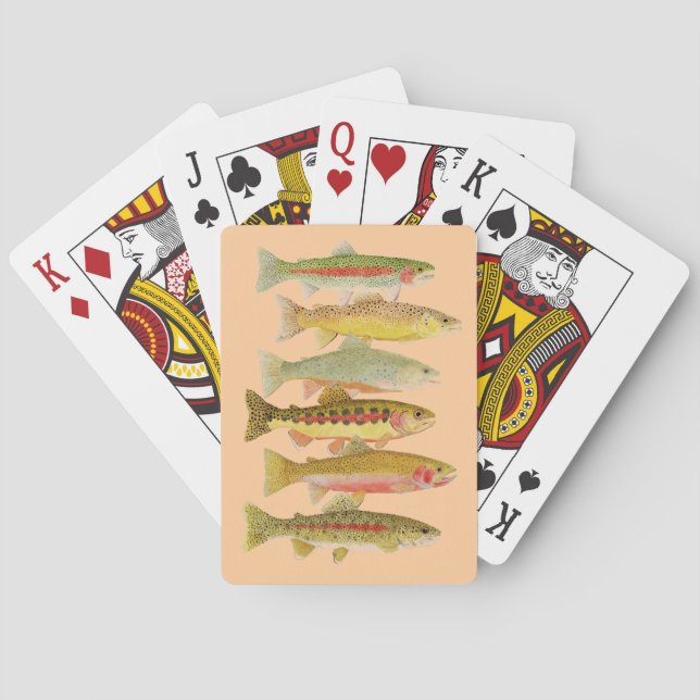 Cartes de jeu de truite (dos)