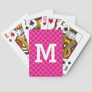 Cartes de jeu décorées d'un monogramme avec le