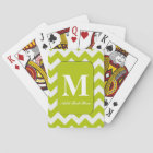 Cartes de jeu décorées d'un monogramme customisées