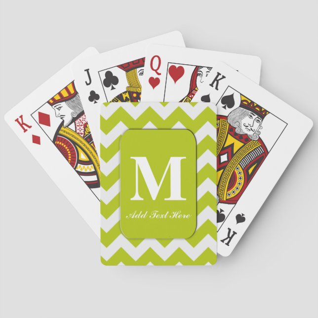 Cartes de jeu décorées d'un monogramme customisées (dos)