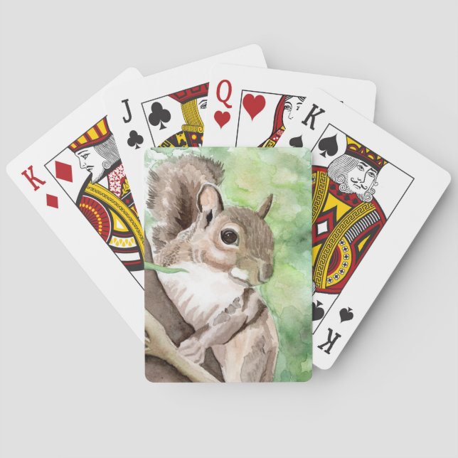 Cartes de jeu d'écureuil Rummy Poker (dos)