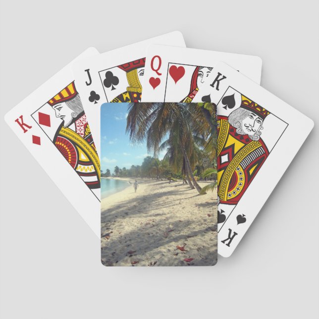 Cartes de jeu des Caraïbes de plage tropicale (dos)