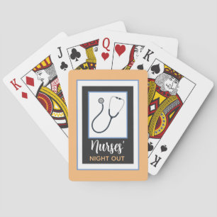Cartes de jeu des infirmières amusantes