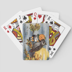 Cartes de jeu d'Halloween vintage