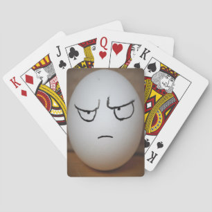 Cartes de jeu d'oeufs en colère