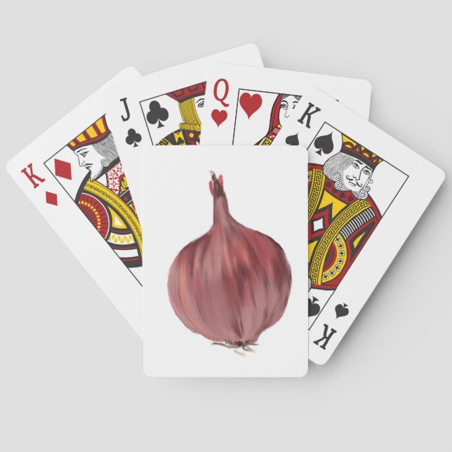 Cartes de jeu d'oignon amusantes et sophistiquées (dos)