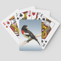 Cartes de jeu d'oiseau de gros-bec de