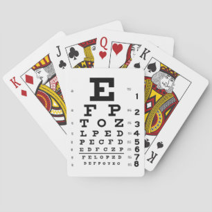 Cartes de jeu d'optométriste de diagramme d'oeil