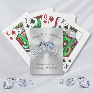 Cartes de jeu du 60e anniversaire de diamant, votr