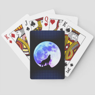Cartes de jeu du loup A d'hurlement, visages