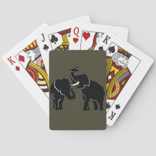 Cartes de jeu Eléphant Couple - Choisir la couleur