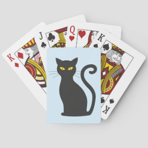 CARTES DE JEU EN CHAT NOIR CUTE