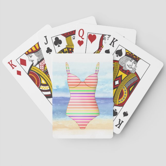 Cartes de jeu en maillot de bain (dos)