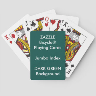 Cartes de jeu enormes faites sur commande VERTES