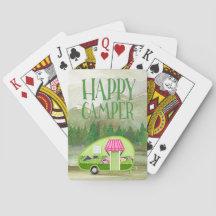 Cartes de jeu extérieures de campeur