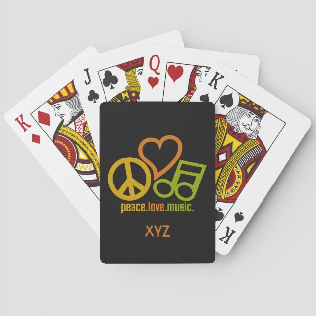 Cartes de jeu faites sur commande de musique (dos)