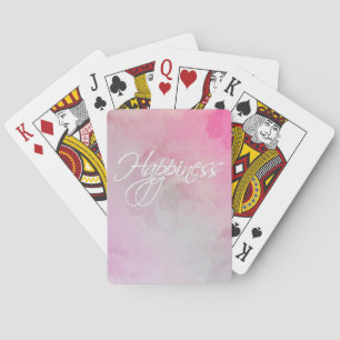 Cartes de jeu florales de tisonnier de bonheur