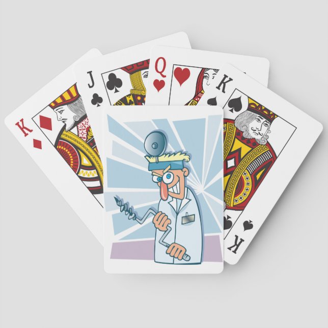 Cartes de jeu folles de dentiste (dos)