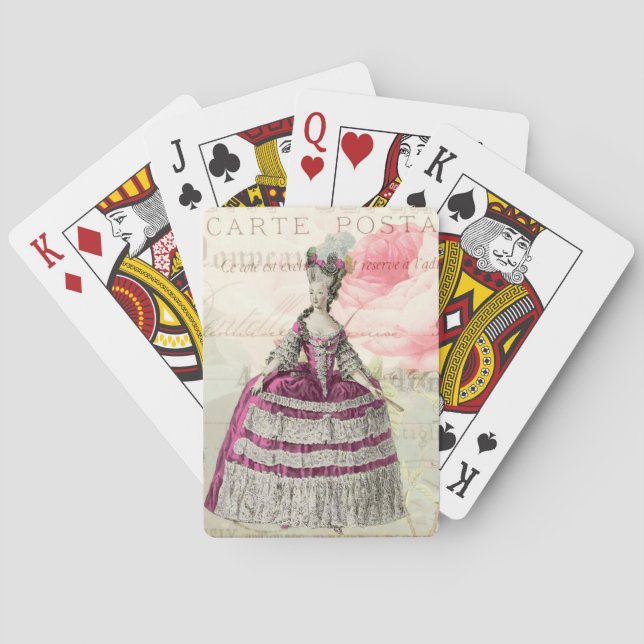 Cartes de jeu françaises d'accent de Marie (dos)