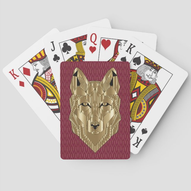 Cartes de jeu Gold Wolf (dos)