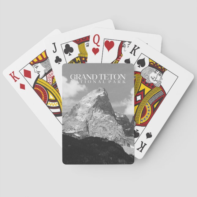 Cartes de jeu Grand Teton, pont du parc national (dos)