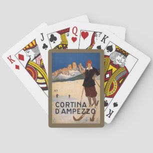 Cartes de jeu italiennes vintages d'Alpes