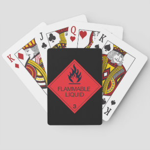 Cartes de jeu liquides inflammables