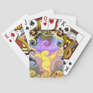Cartes de jeu magiques de couleur d'abrégé sur dra