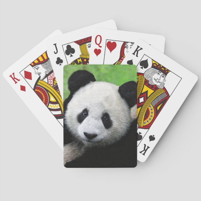 Cartes de jeu mignonnes de panda géant (dos)
