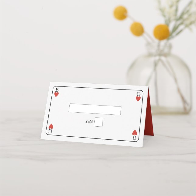 Cartes de jeu Monogramme Cartes de Mariage (Devant)