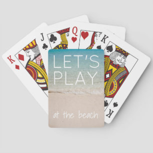 Cartes de jeu orientées de plage avec la citation